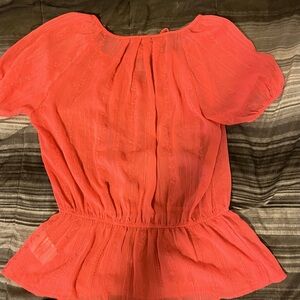 GUESS hot pink blouse